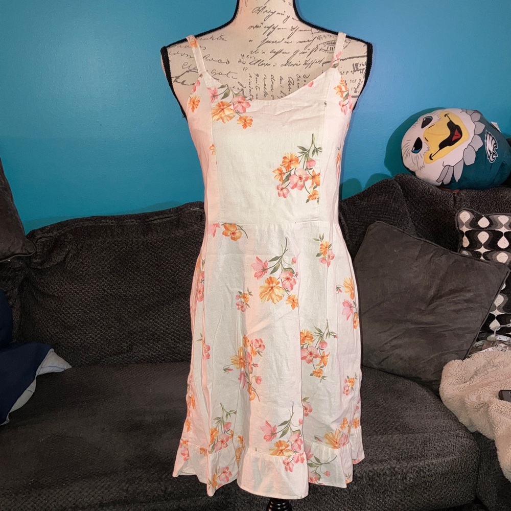 Old Navy Cami Linen floral-print sundress, Medium